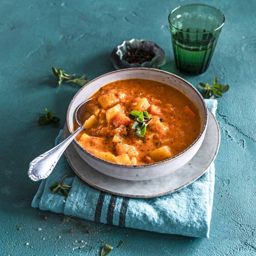 Cremiges Kartoffelgulasch